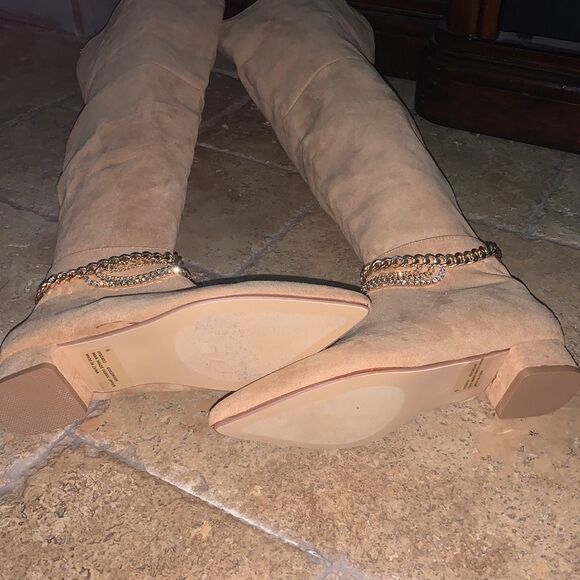 Camel Vegan Suede Boots - Picture 8 of 10